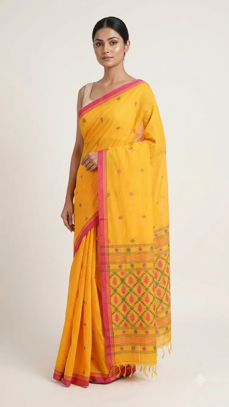 MulCotton Jamdani Saree