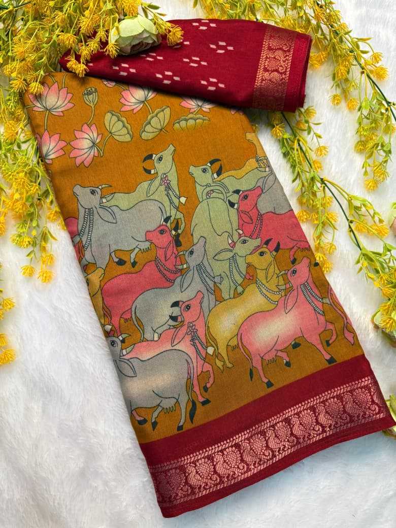 Pichwai Print Mangalgiri SIlk Saree